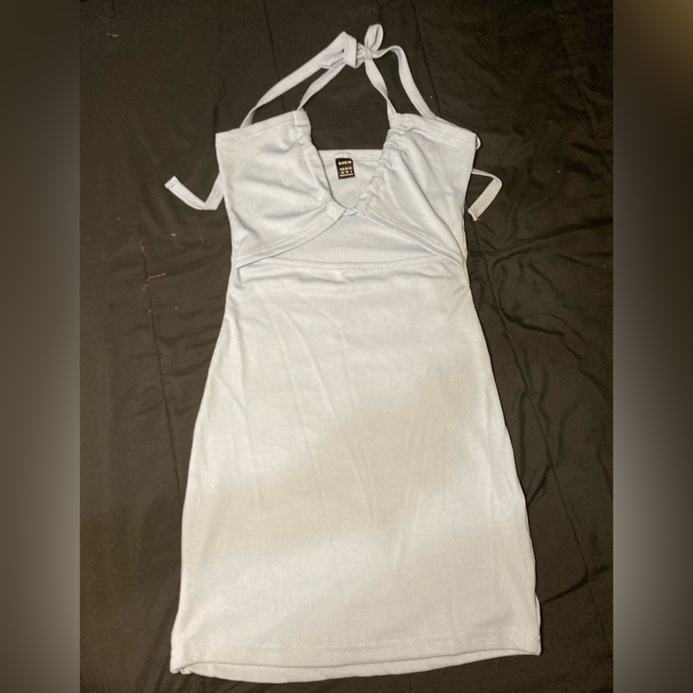 Light blue shirt summer dress